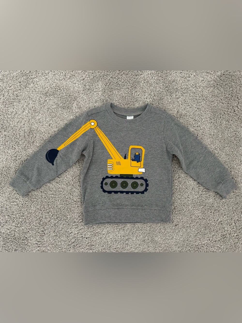 Carter’s Sweatshirt with Excavator Graphic